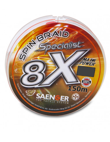 Sänger 8X Specialist Spin Braid Fluo Orange 9,7 kg / 150 m