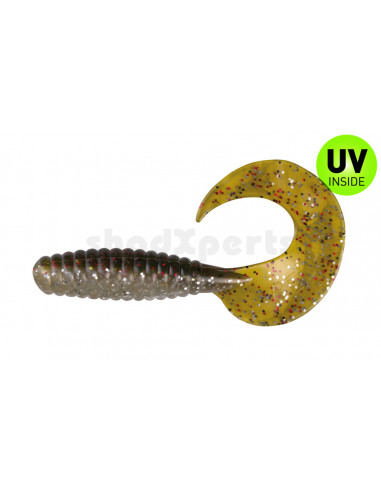 Relax Kopyto FAT Grub Twister 13 cm, Fb.: Glow Glitter/KaulbarschMotoroil