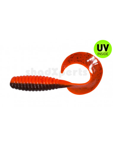 Relax Kopyto FAT Grub Twister 13 cm, Fb.: Orange Glitter/Olivbraun Glitter