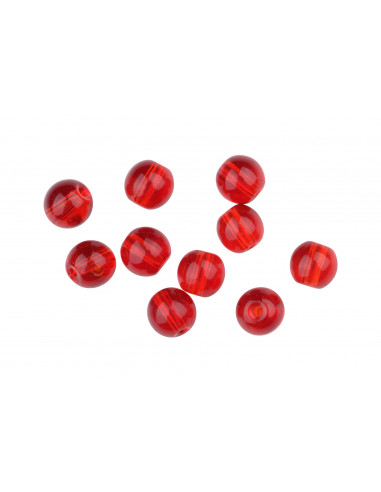 Spro Round Glass Bullet Weight Beads 6 mm Red Ruby