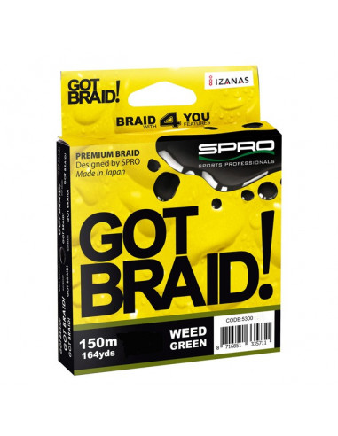 Spro GOT BRAID ! Schnur 0,13 mm / 7,4 kg. / 150 m