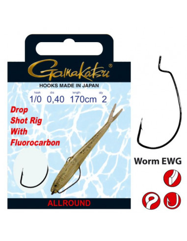 Gamakatsu Drop Shot Rig Worm Gr.2 / 0,31 / 170 cm